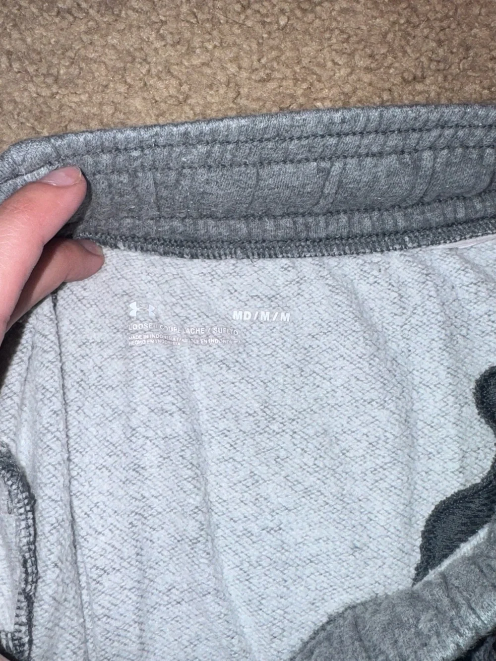 Under Armour Light Gray Fleece-Lined Sweatpants